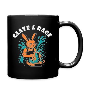 Glaze & Rage - Punk Bunny - Full Colour Mug - black - Right