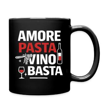 Amore Pasta Vino e Basta, humour italien - Mug uni - noir - Droite