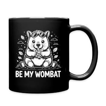 Sois mon Wombat – Mignonne Wombat à lunettes de soleil - Mug uni - noir - Droite