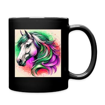 horse - Full Colour Mug - black - Right
