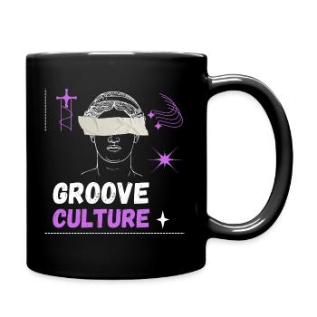 Groove-Kultur, hardgroove, Trance-Techno-Kunst, - Tasse einfarbig - Schwarz - Rechts