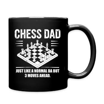 Schach: Das beste Design für Papa und Opa - Tasse einfarbig - Schwarz - Rechts