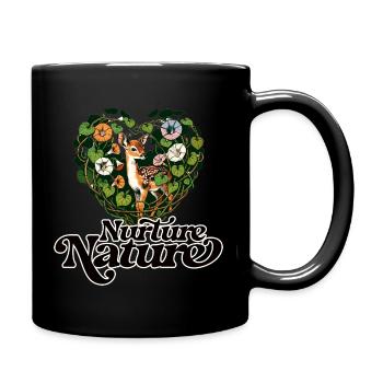 Nurture Nature: Fawn in Vines - Full Colour Mug - black - Right