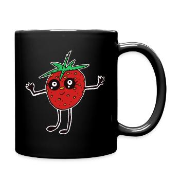 Kawaii fraises fraises fruits drôles - Mug uni - noir - Droite