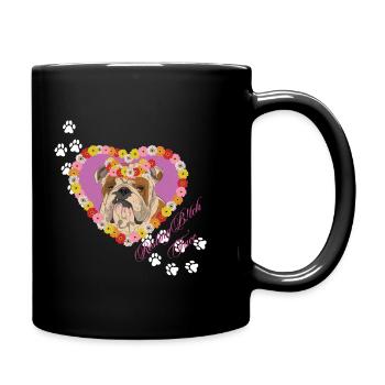 Resting B!tch Face Bulldog - Full Colour Mug - black - Right