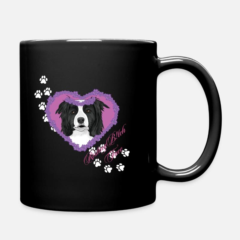 Resting B!tch Face Border Collie - Full Colour Mug - black