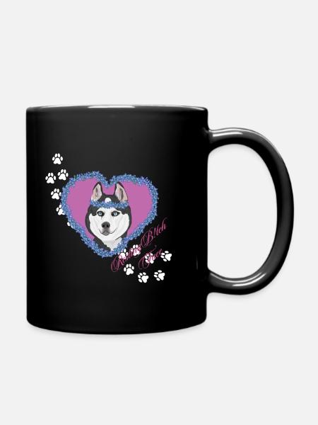 Visage de Sale Au Repos Husky - Mug uni - noir
