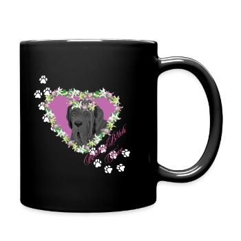 Mastiff napolitain au visage de b !tch au repos - Mug uni - noir - Droite