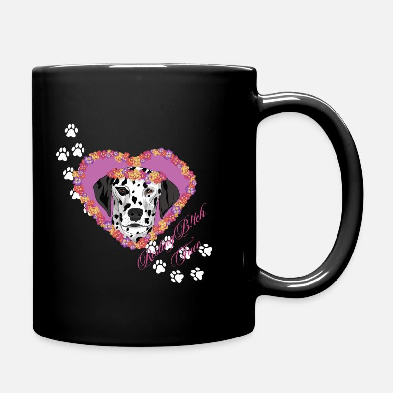 Resting B!tch Face Dalmatian - Full Colour Mug - black