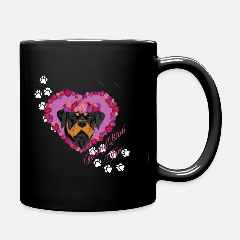 Resting B!tch Face Rottweiler - Full Colour Mug - black