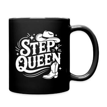Step Queen Line Dance Western - Full Colour Mug - black - Right