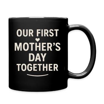 First Mother's Day Mom Baby Gift Idea Family - Full Colour Mug - black - Right