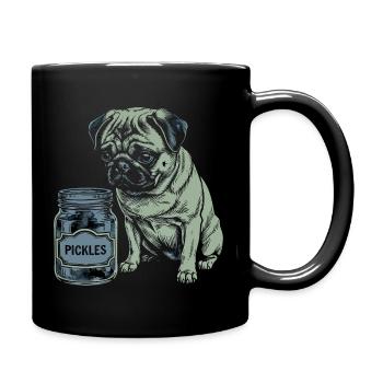 Dog Friend Design – Heart for Four-legged Friends - Full Colour Mug - black - Right