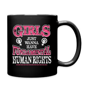 Grundrechte Feminist Tee - Tasse einfarbig - Schwarz - Rechts