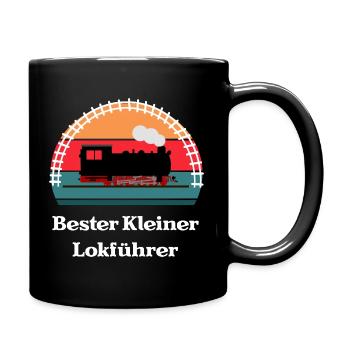 Bester Kleiner Lokführer - Tasse einfarbig - Schwarz - Rechts