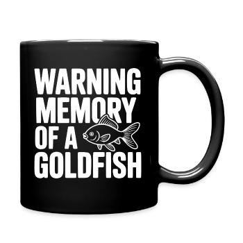 Avertissement : Souvenir d’un poisson rouge - Mug uni - noir - Droite
