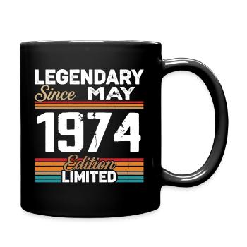 May 1974 Vintage May 1974 Retro May 1974 - Full Colour Mug - black - Right