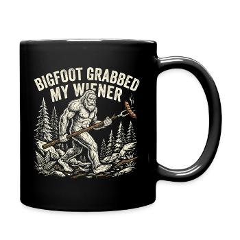 Camping drôle Sasquatch Bigfoot a eu mon pénis - Mug uni - noir - Droite
