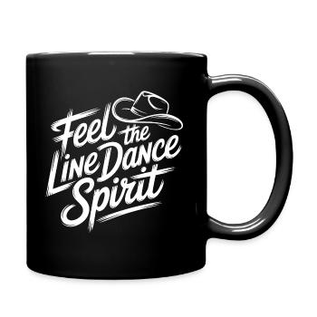 LineDance Spirit Motiv - Tasse einfarbig - Schwarz - Rechts