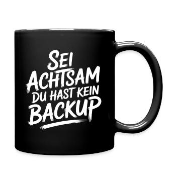 Motiv Achtsamkeit - Tasse einfarbig - Schwarz - Rechts