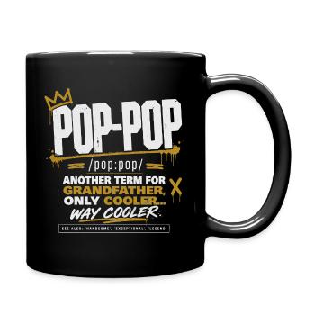 Pop-Pop Definition - Cool and Legendary Grandpa - Full Colour Mug - black - Right