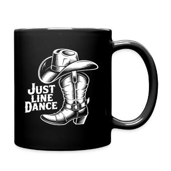 Line Dance Cowboy Boots - Full Colour Mug - black - Right