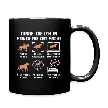 Cheval Drôle de chevaux Femmes montant - Mug uni - noir - Droite