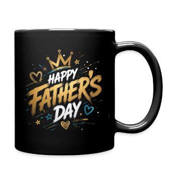 Journée fête des pères - Doré - Vatertag - Tasse einfarbig - Schwarz - Rechts
