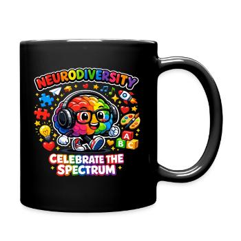 Neurodiversität Autismus Stars Kind - Tasse einfarbig - Schwarz - Rechts