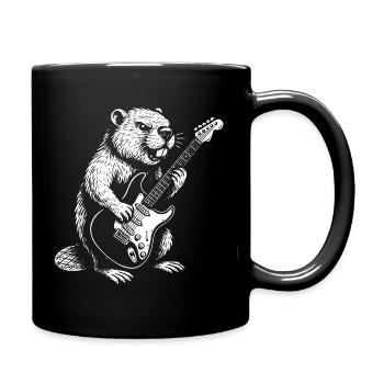 Beaver Guitar Hero - Full Colour Mug - black - Right
