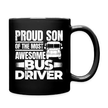 Fils fier d’un grand chauffeur de bus - Mug uni - noir - Droite