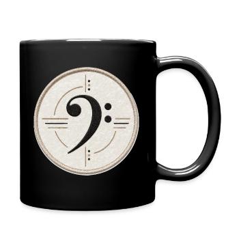 Bassschlüssel auf patch - Tasse einfarbig - Schwarz - Rechts