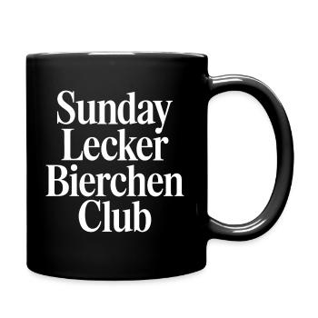 Sunday Lecker Bierchen Club - Tasse einfarbig - Schwarz - Rechts