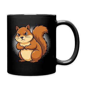 Eichhörnchen Eichhorn Eichhörnchenliebhaber Nager - Tasse einfarbig - Schwarz - Rechts