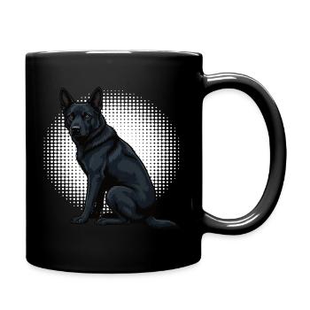 Schwarzer Schäferhund Schäferhundbesitzer  - Tasse einfarbig - Schwarz - Rechts