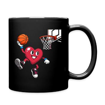 Retro Heart Valentine's Day Design Love - Full Colour Mug - black - Right