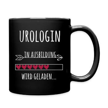 Urologin Ausbildung Medizinstudium Ärztin Medizin  - Tasse einfarbig - Schwarz - Rechts