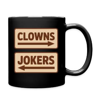  Clowns Jokers Lustiger Spruch Mit Pfeilen Für - Tasse einfarbig - Schwarz - Rechts