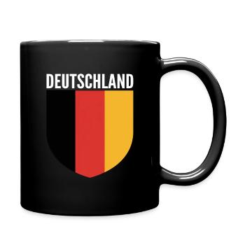 Deutschland Schildflagge Design - Tasse einfarbig - Schwarz - Rechts