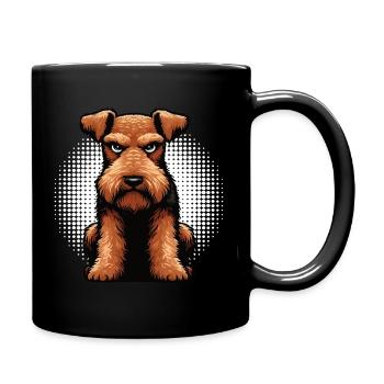 Airedale Terrier Airedales Airedaleliebhaber - Tasse einfarbig - Schwarz - Rechts