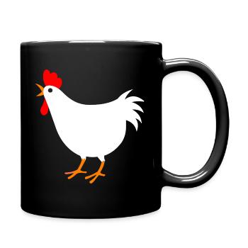 Nur ein Hühnerliebhaber und ein Witz-Farm-Tier - Tasse einfarbig - Schwarz - Rechts