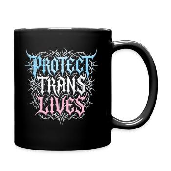 Pride Month LGBTQ – Schütze trans Leben - Tasse einfarbig - Schwarz - Rechts