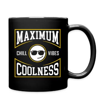 Maximum Coolness Happy Face - Tasse einfarbig - Schwarz - Rechts