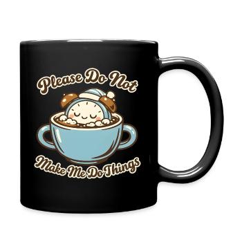 Bitte Nicht Stören: Kaffeebärchen - Tasse einfarbig - Schwarz - Rechts