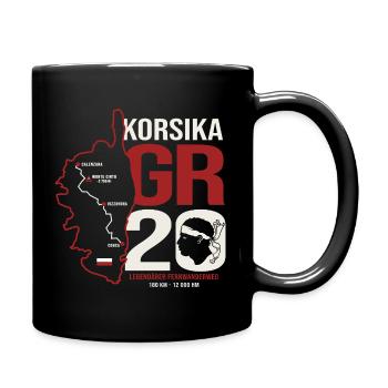 GR20 Finisher Korsika Trekking Wanderung Wanderer  - Tasse einfarbig - Schwarz - Rechts