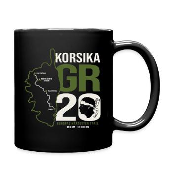 GR20 Finisher Korsika Trekking Wanderung - Tasse einfarbig - Schwarz - Rechts