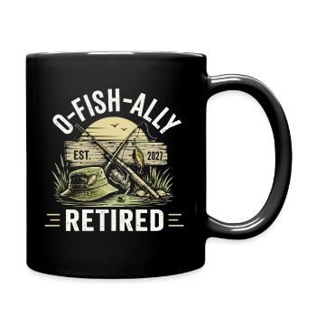 Officially retired 2027 | Humor Fishing - Full Colour Mug - black - Right