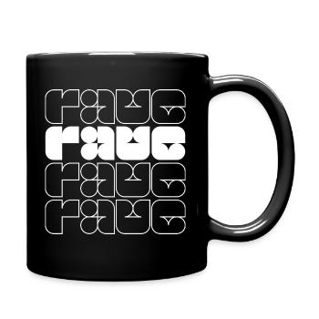 Rave-Musik-Typografie-Design - Tasse einfarbig - Schwarz - Rechts