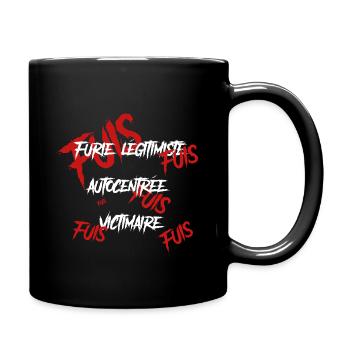 Graffiti Rouge et Blanc Fracturé - Mug uni - noir - Droite