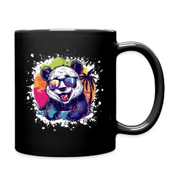 Panda Summer Comic - Full Colour Mug - black - Right